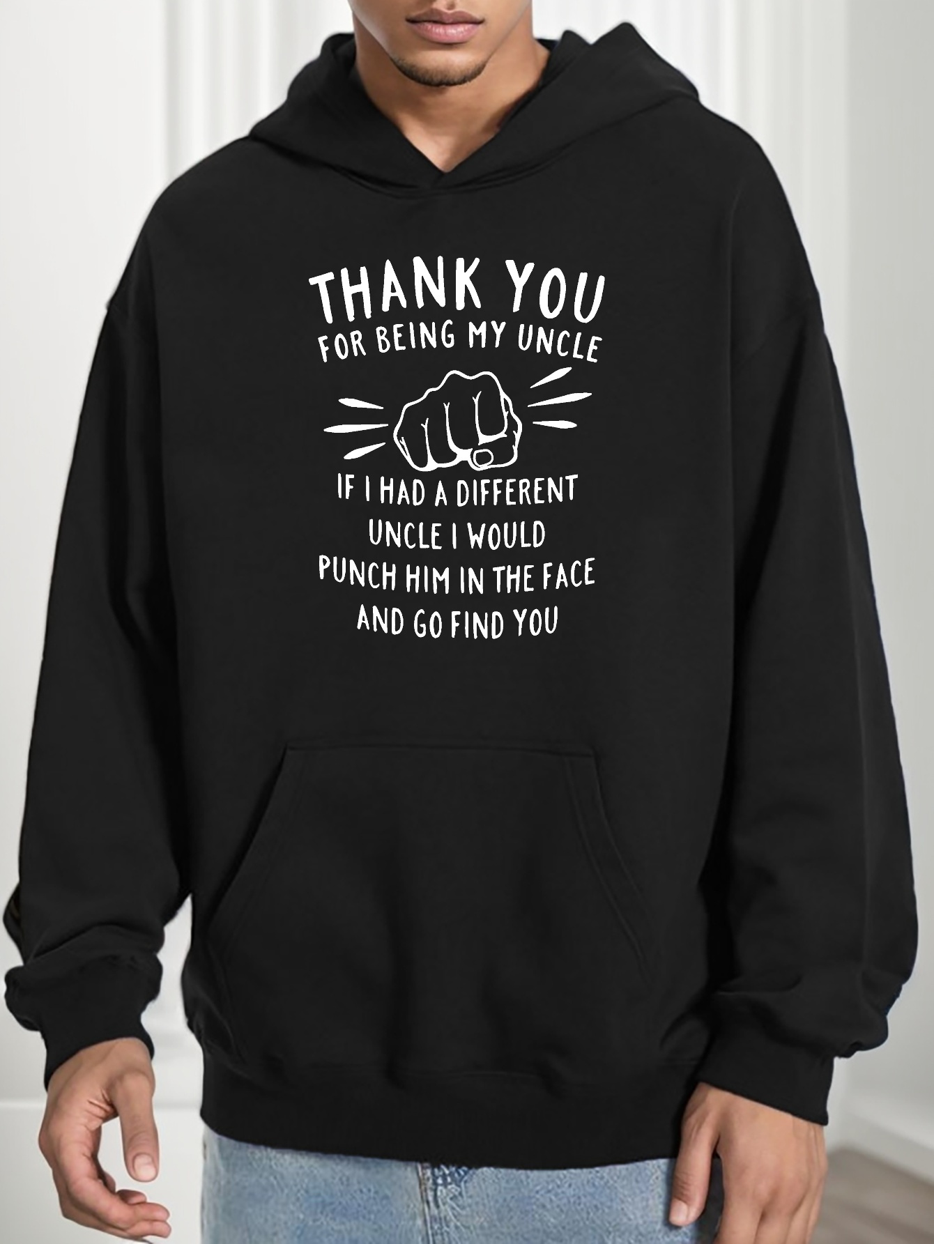 Por Ser Mi Sudaderas Con Capucha De Cuello Para Hombres Con  Bolsillo De Sudadera Con Capucha De Larga Y Su