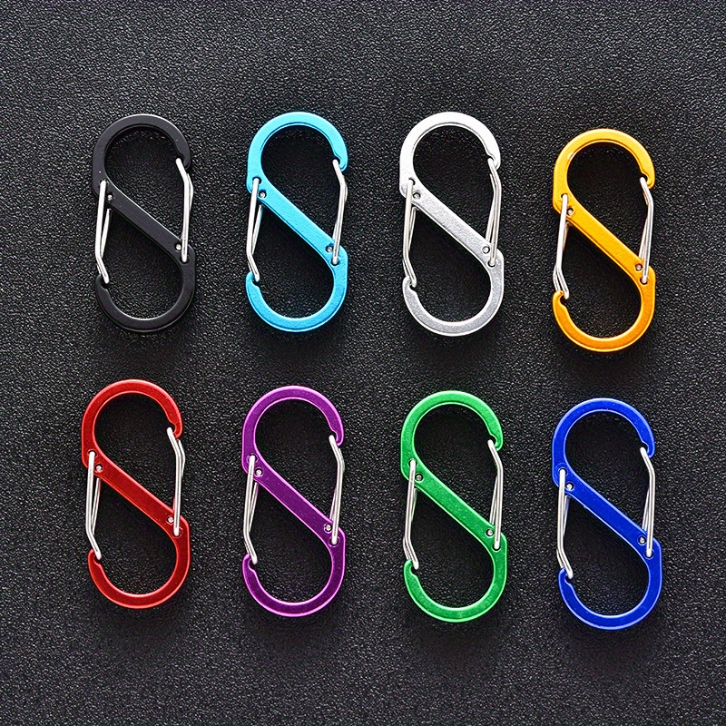 8pcs Spring O Ring Alloy Buckle Portable Hook Clip Keyring Diy