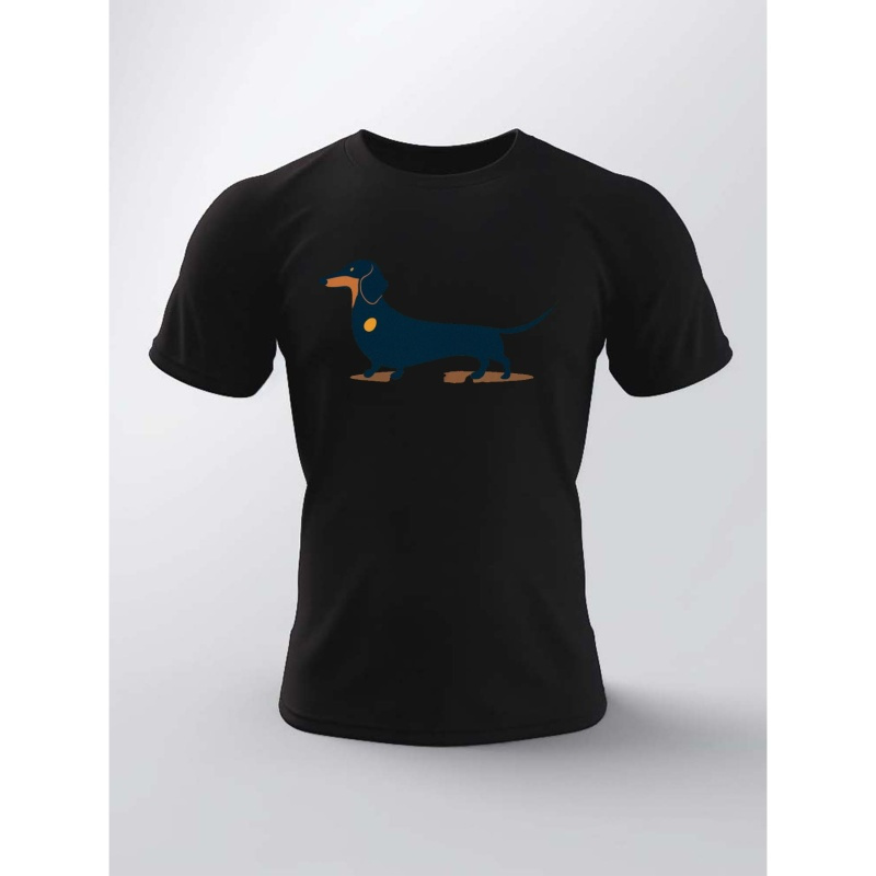 

Dachshund Print T Shirt, Tees For Men, Casual Short Sleeve T-shirt For Summer