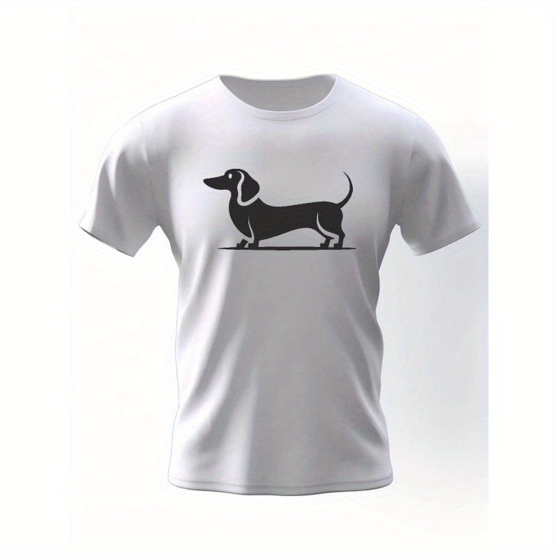 

Dachshund Print T Shirt, Tees For Men, Casual Short Sleeve T-shirt For Summer