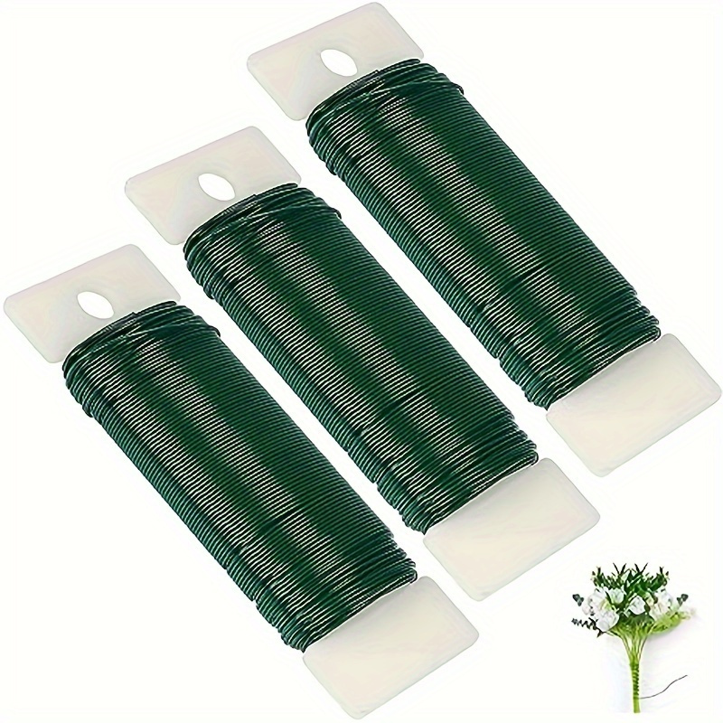 

1pc Green Floral Wire, 1377.95inch Iron Flexible Paddle Wire For Crafts, Christmas Wreaths, Flower Arrangements, Craft Wire