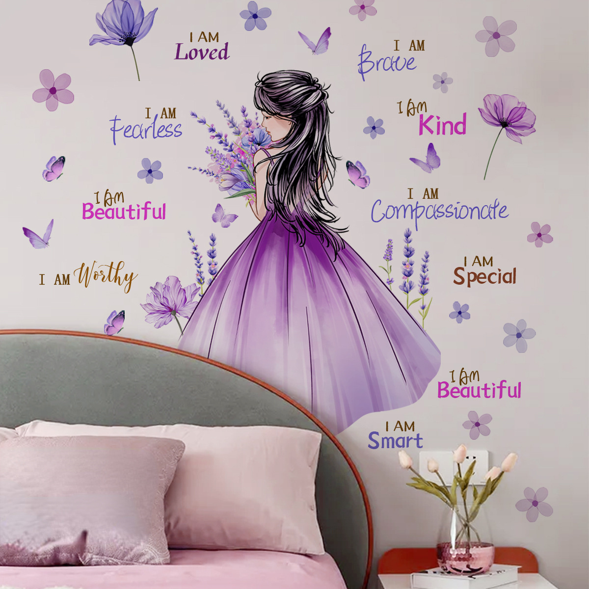 Purple wall stickers discount