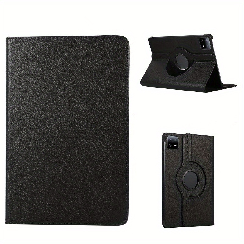 Xiaomi Pad 6 Case Rotating Folio Flip Stand Pu Faux Leather - Temu