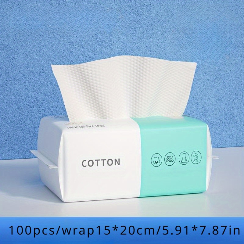 

50/100pcs Disposable Face Tissue, For Washing Soft Dry Wipes Facial Cloths Towelettes For Washing And Drying, Facial Tissue For Cleansing, Skincare And Makeup Remover, Bathroom Accessories