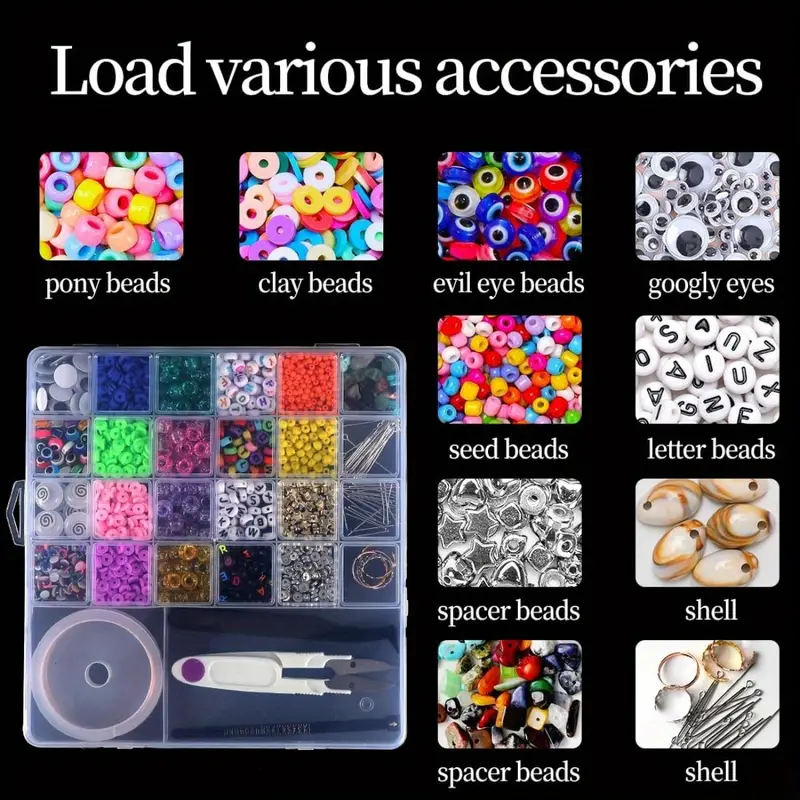 Bead Storage Box Diy Arts Crafts Jewelry Organizer Plastic - Temu