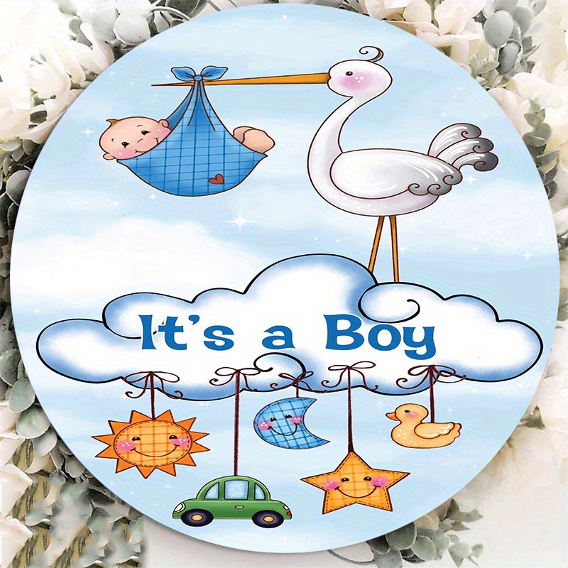 

1pc 8x8inch Aluminum Metal Sign It's A Boy Sign, Wreath Sign, Wreath Embellishment, Wreath Attachment