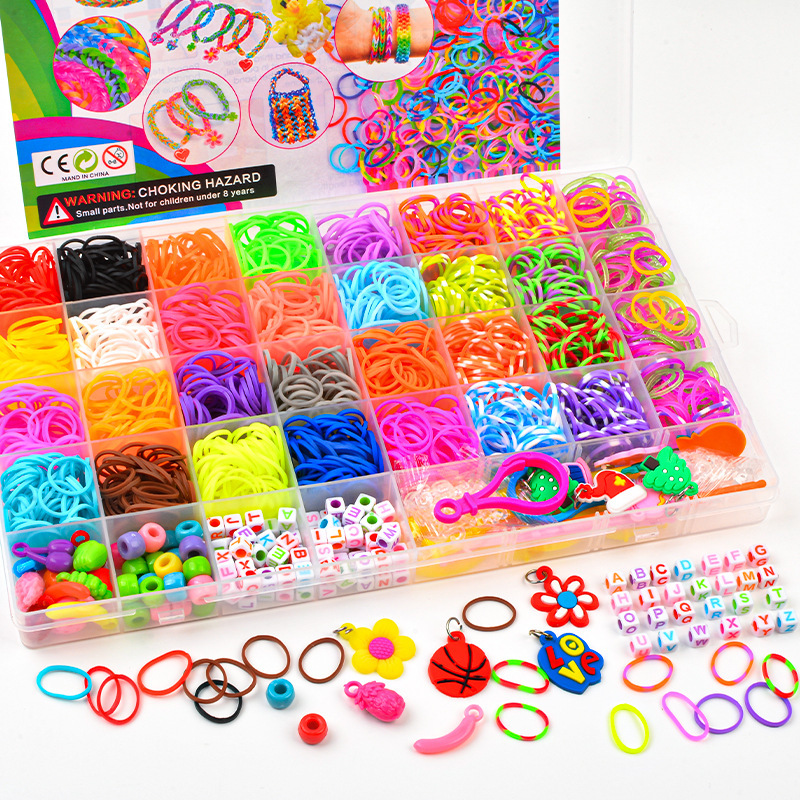 500 pezzi/set elastici arcobaleno a forma di S accessori per