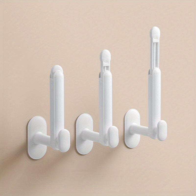 Simple L shaped Retractable Hooks Towel Rack Bathroom Wall - Temu