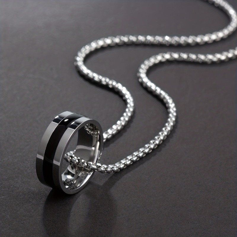 Mens promise sale ring necklace