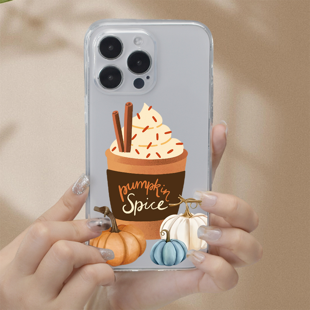 

Simple Pumpkin Ice Cream Print Phone Case Suitable For Iphone 15 14 13 12 11 Xs Xr X 7 8 Plus Pro Max Mini