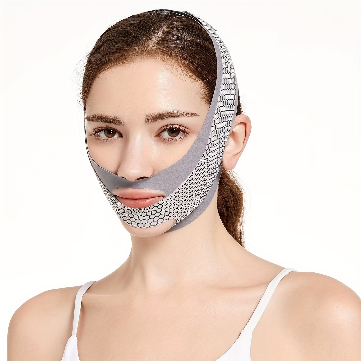 V Line Face Slimming Mask Chin Lifting Belt Sagging Skin Double Chin  Reducer Face Lift V Shaped Contour Tightening Strap Reusable Anti-Wrinkle  Chin Up