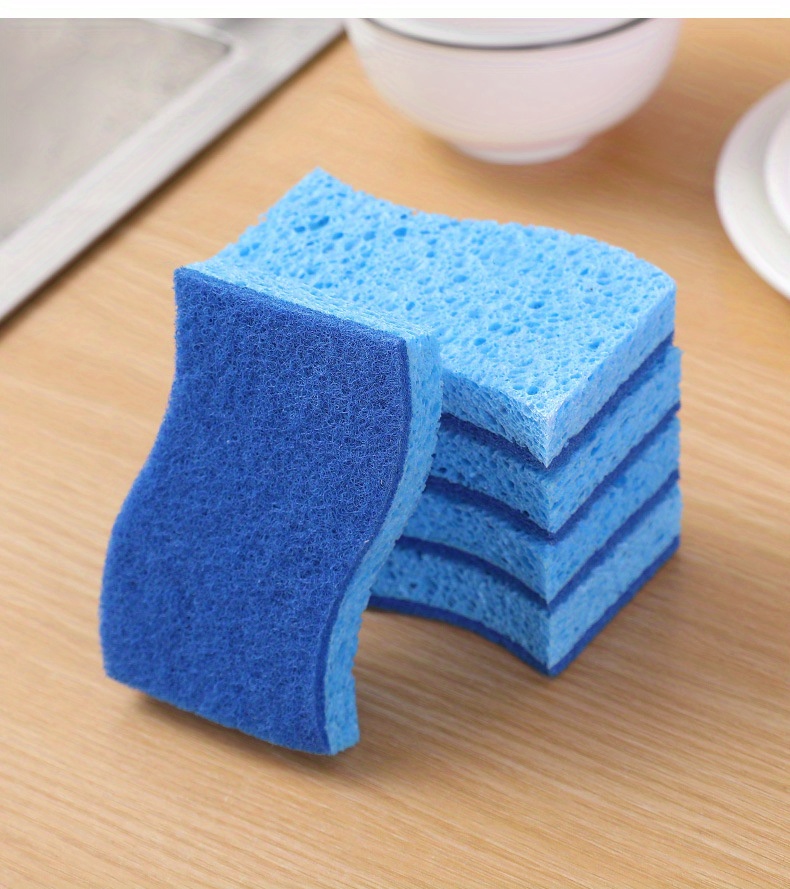 5pcs multifunctional cleaning sponge double sided scouring pad for household cleaning dishwashing sponge   sponge   non scratch sponge wipe super absorbent cleaning supplies cleaning tool details 2