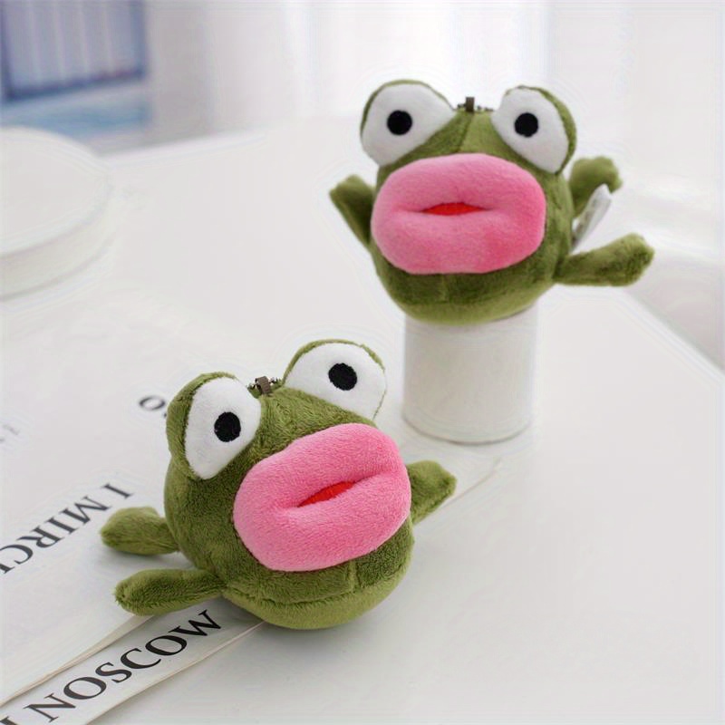 Creative Handmade Eyelet Frog Plush Doll Toy Bag Ornament - Temu