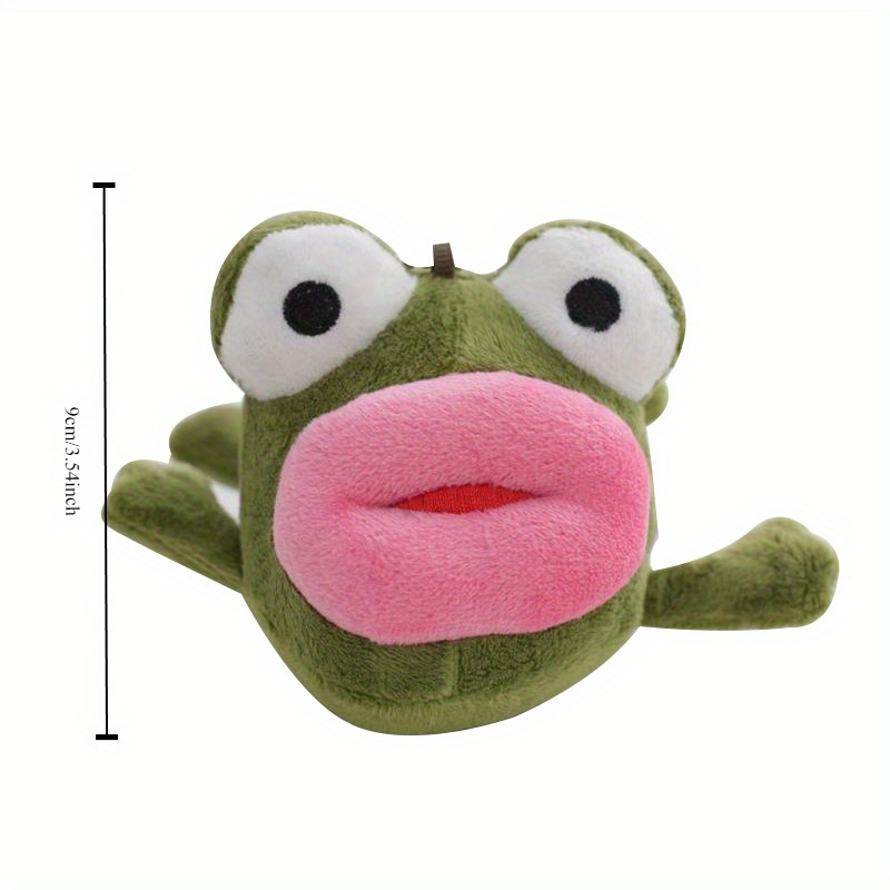 Cute Frog Plush Keychain Big Red Lips Perfect Hanging - Temu