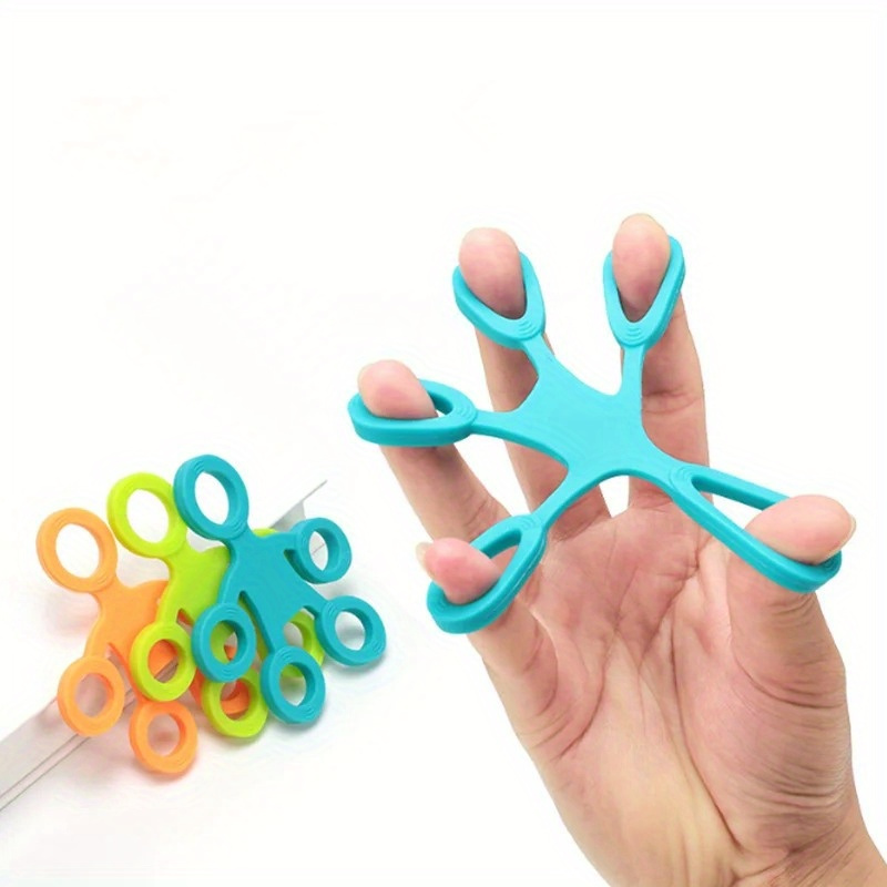 

1pc Silicone Ring Exerciser Antistress Fitness Stretcher 3 Levels Finger Sensory Toy For Autism