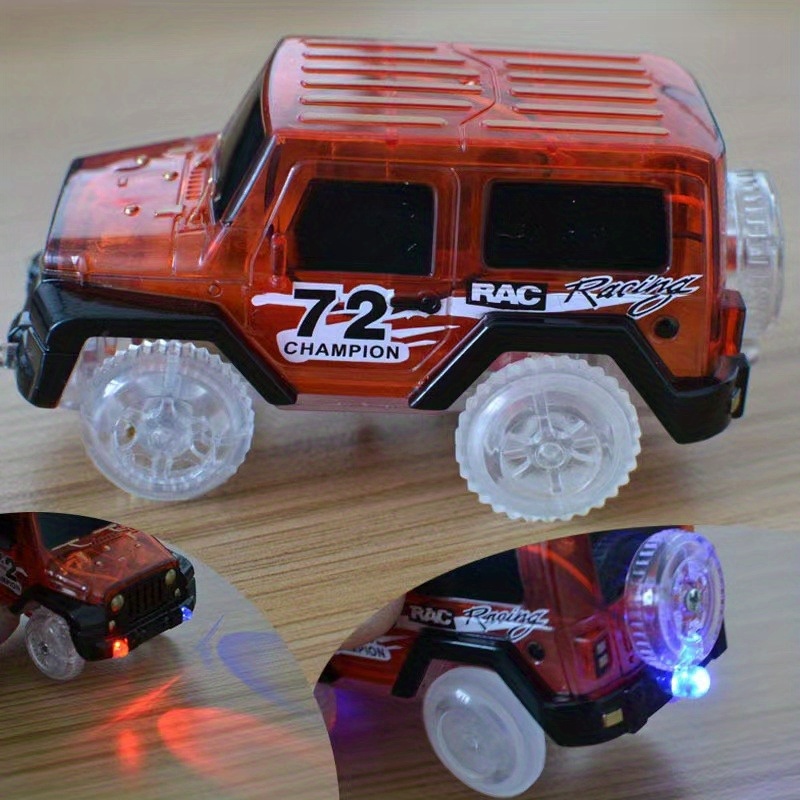 Tracks Cars Replacement With LED Light Glow Car Toys, Glow In The Dark,  Race Car Track Compatible With Car Tracks Toys