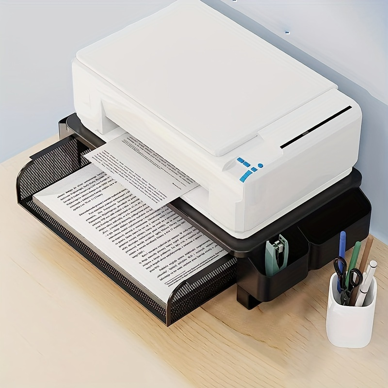  Soporte de escritorio para impresora organizador de espacio  para impresora Soporte de impresora de 2 capas organizador de escritorio  organizador de escritorio de almacenamiento de la impresora estante de la  CPU