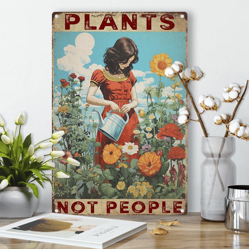 

1pc 8x12inch (20x30cm) Aluminum Sign Metal Tin Sign Flower Lover Gardening Plants Not People Tin Sign Gardening Vintage Art Wall Decor Sign
