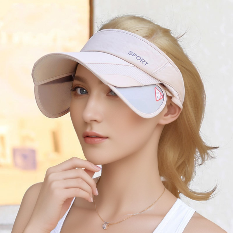 

Adjustable Retractable Brim Visor Hats Trendy Solid Color Sun Hat Summer Visors Travel Beach Hats For Women Daily Uses Outdoor