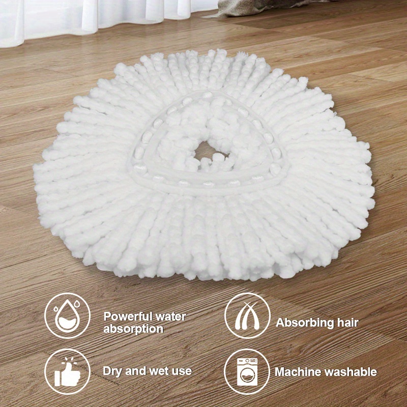 1set 1pc spin mop set only 1 bucket   rotating mop bucket replacement head with microfiber cleaning pads   and use details 3