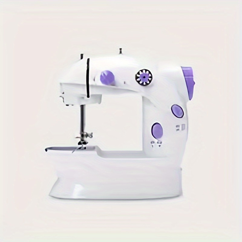 compact electric sewing machine multifunctional mini desktop sewing machine for home use white plug in powered sewing machine accessories sewing machine mini details 0