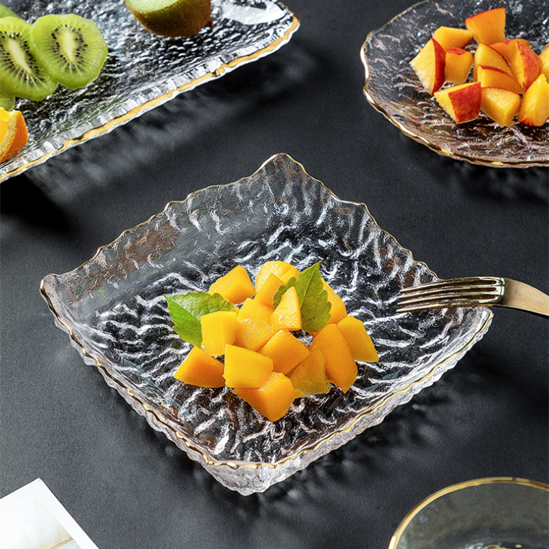 1pc crystal glass plate a colorful design featuring a hammer - Temu
