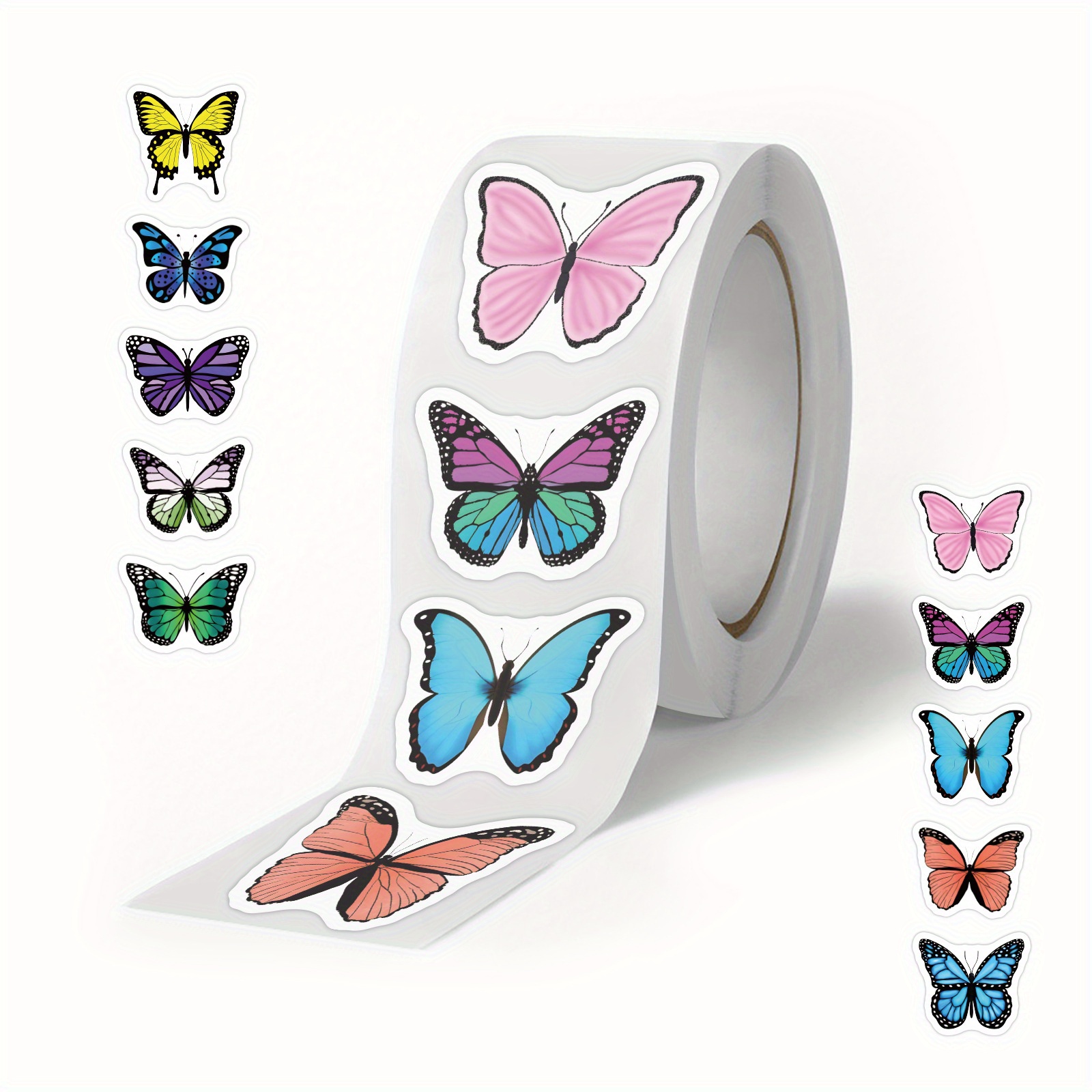 

500pcs Cute Cartoon Butterfly Sticker, Funny Graffiti Diy Skateboard Luggage Mobile Phone Decorative Waterproof Stickers