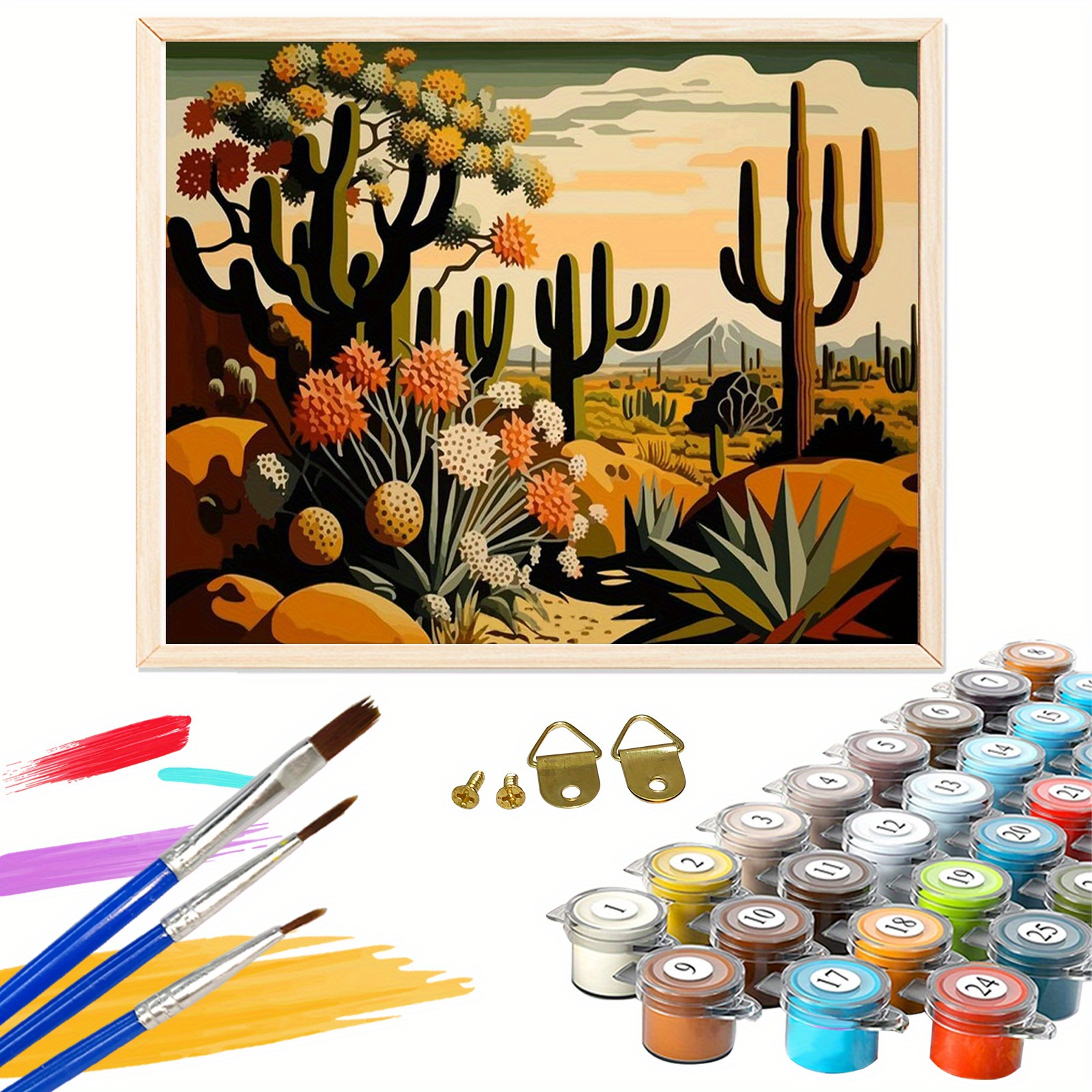 Pintura Números Adultos Kits Inicio Paisaje Jardín Pintura - Temu