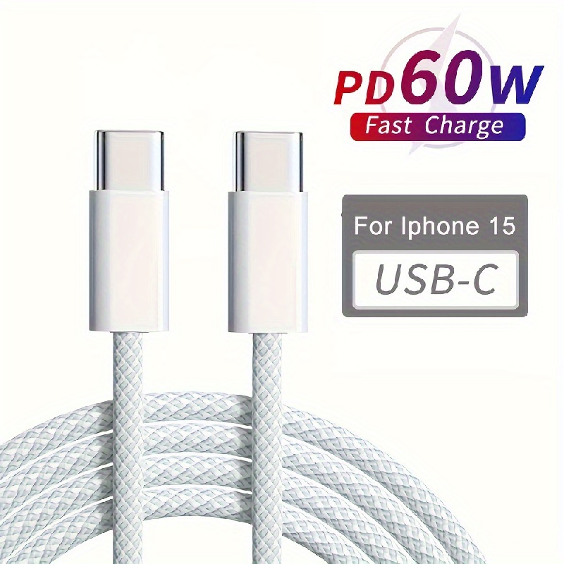 PD/USB Cable De Carga Rápida Para IPhone 15 14 13 12 11 Pro - Temu Mexico