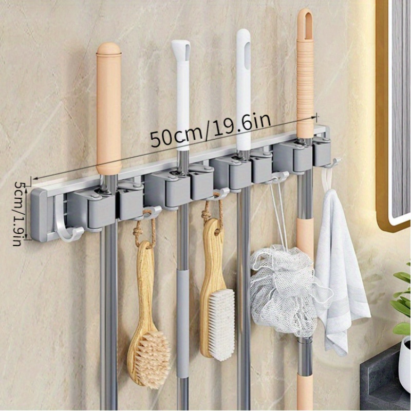soporte escoba fregona aluminio organizador - Temu Chile