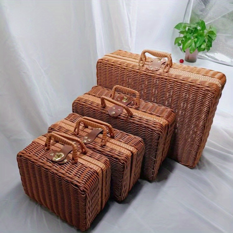 Maleta vintage, maleta vintage, caja de almacenamiento de viaje, maleta de  cuero vintage, maleta pequeña, accesorios de fotografía, para decoración