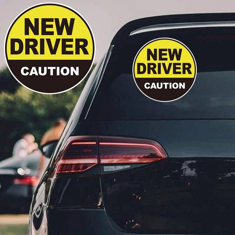 

1pc New Driver Eye-catching Design For Novice Drivers - Waterproof Car Sticker