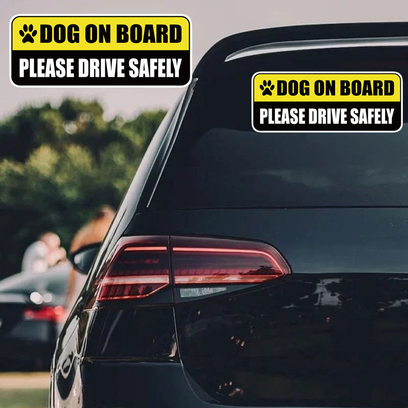 

Dogs On Board Please Drive Safely Car Sticker - Waterproof Durable Sticker Decal