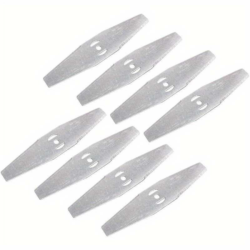 

8pcs Universal Cordless Trimmer Replacement Blades, 150mm Metal Lawnmower Blades With Battery & Charger Accessories, Compatible With Craftsman String Trimmer Attachments