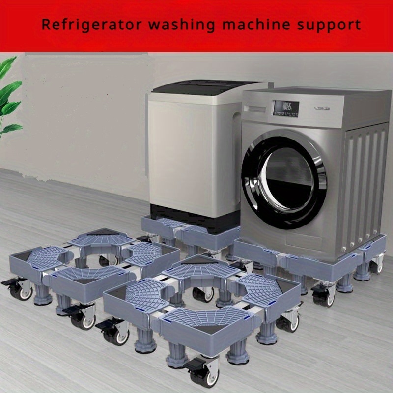 Soporte para lavadora con freno extensible, Base para refrigerador