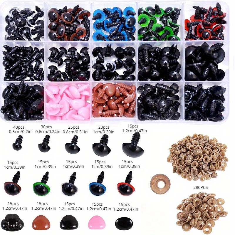 

560pcs Color Box Art Eye Set Plastic Thread Doll Eyes Diy Handmade Material Accessories With Gaskets