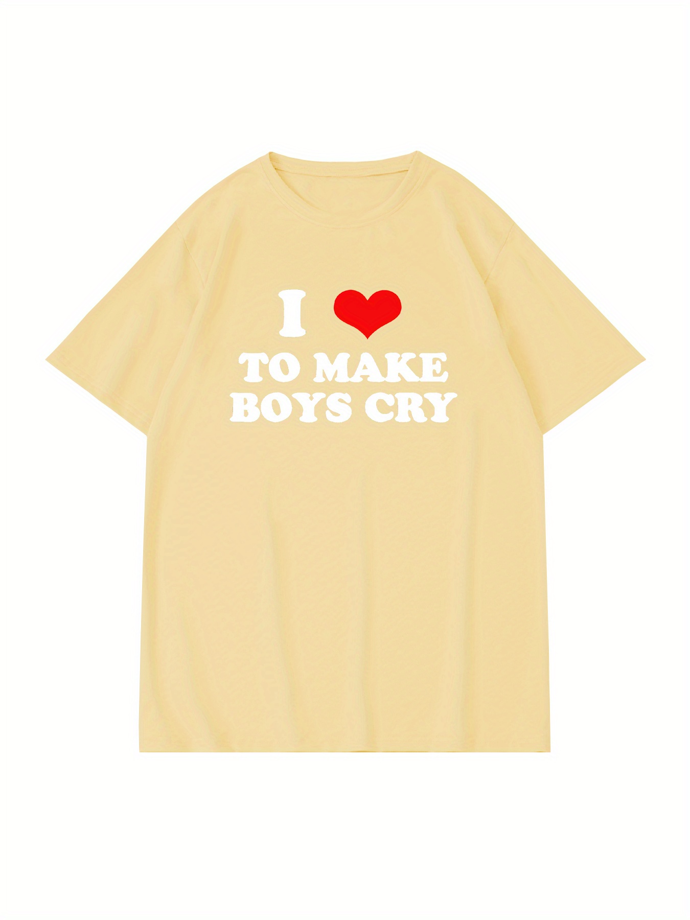 Love Make Boys Cry Print T Shirt Tees Men Casual Short - Temu Australia