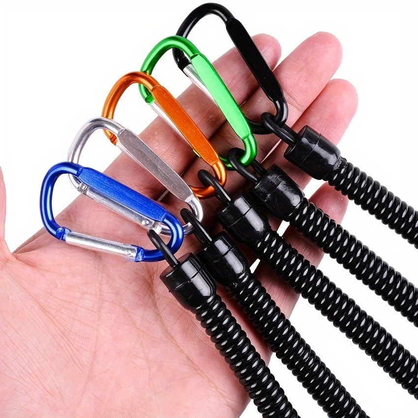 3/5pcs Telescopic Coiled Lanyards for Fishing Pliers - Secure Your Tackle  and Tools with Elastic Retractable Lanyards - Essential Fishing Accessories