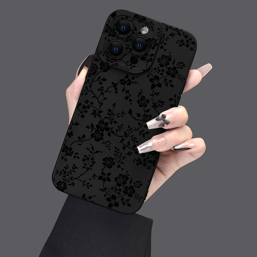 

Flower Pattern Mobile Phone Case Full-body Protection Shockproof Anti-fall Tpu Soft Rubber Case Color: Transparent White Black For Men Women For Iphone 15 14 13 12 11 Xs Xr X 7 8 Mini Plus Pro Max Se