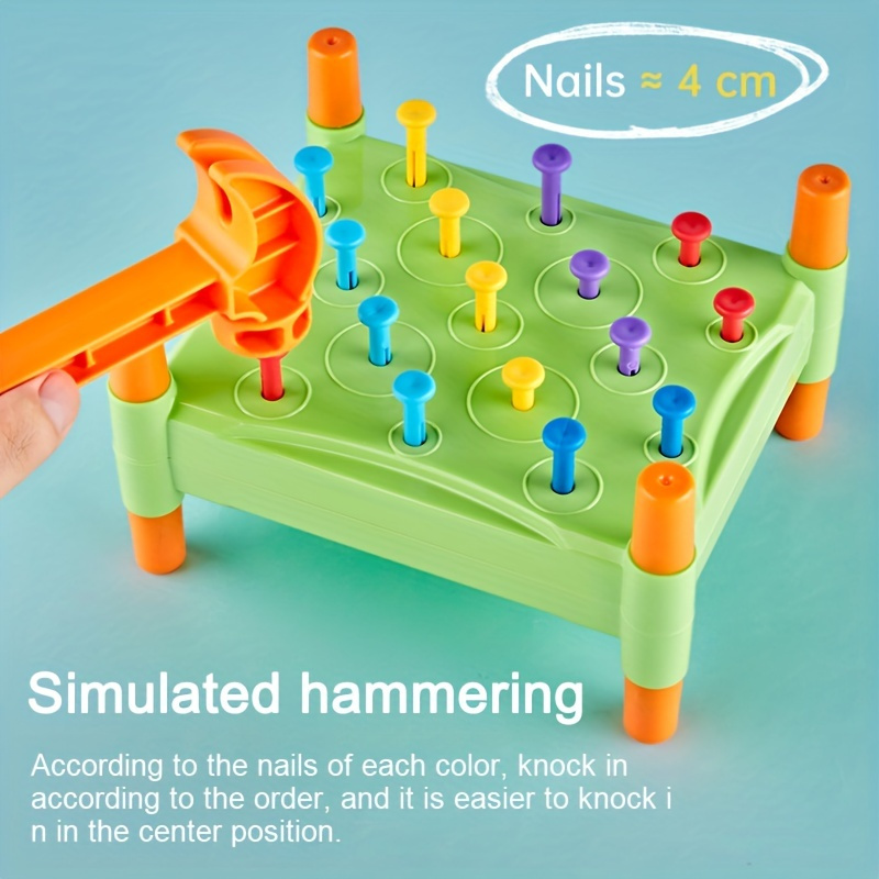  Joyshare Juguete de madera con mazo, juguete de martillo para  niños de 1-3, 4, 5 años : Juguetes y Juegos