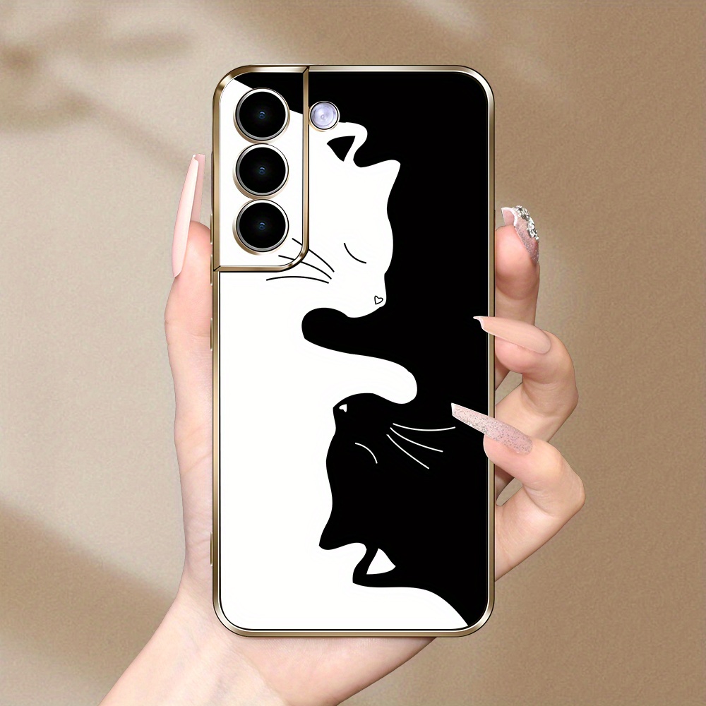 

Creative Hugging Cat Print Ectoplastic New Samsung Phone Case For S23ultra/s23/a24/a34/a54/a12/a52/a23/a51/a32/a33/a13/s21/s22/s21fe/s20fe/a52/s10+/s22ultra Protective Personality Phone Case