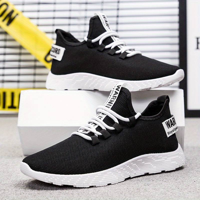 Mens Trendy Breathable Sneakers Comfy Non Slip Lace Up Casual