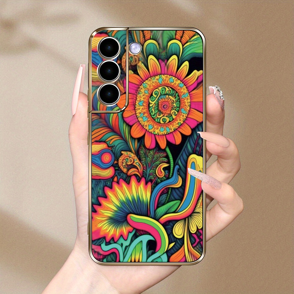 

Creative Sunflower Print Electroplating Samsung Phone Case For S23ultra/s23/a24/a34/a54/a12/a52/a23/a51/a32/a33/a13/s21/s22/s21fe/s20fe/a52/s10+/s22ultra Phone Case