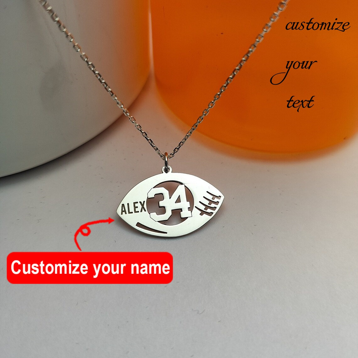 Custom on sale text pendant