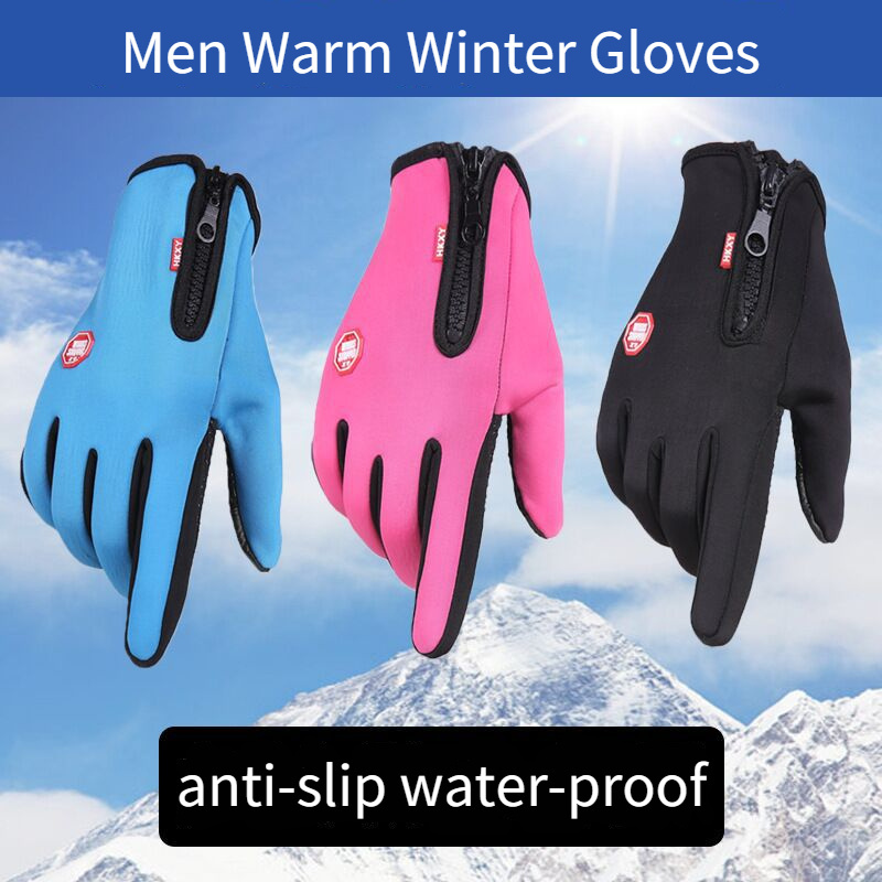 1pair Mens Warm Fleece Gloves Lightweight Anti Slip Touch - Temu