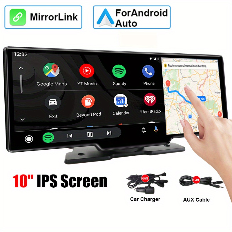 Touch Screen Car Portable Wired/ Wireless Carplay Display - Temu