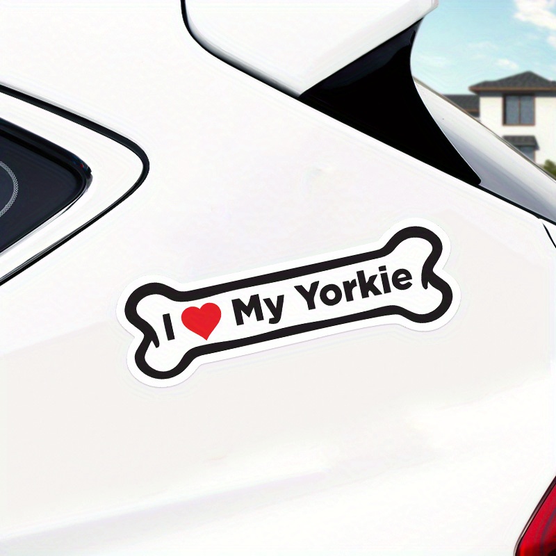 

I Love My Yorkshire Terrier Bone Decal, Suitable For Cars And Trucks On Any Flat Position Sticker Car Sticker