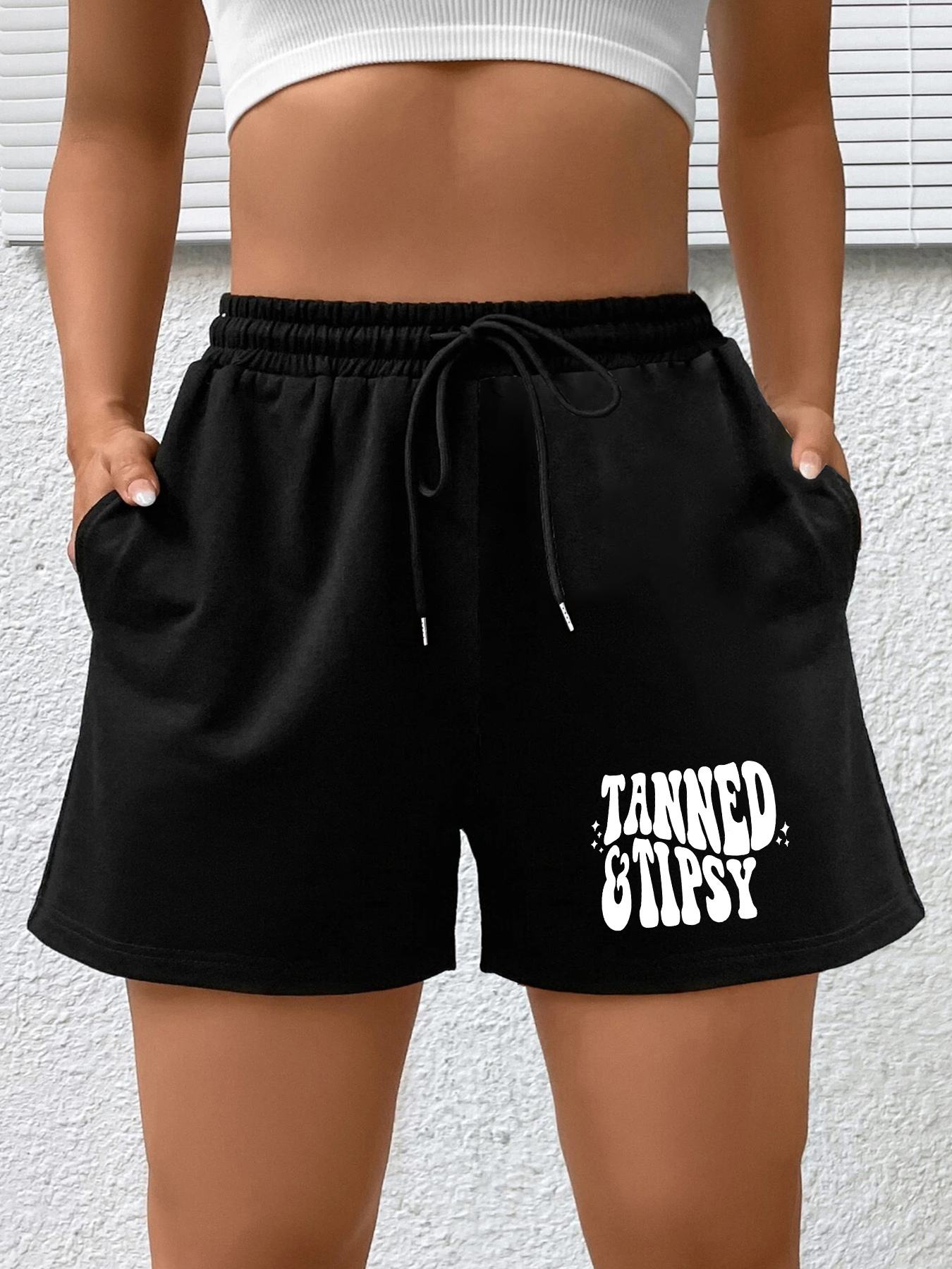 Mousse Multi Text Print Shorts