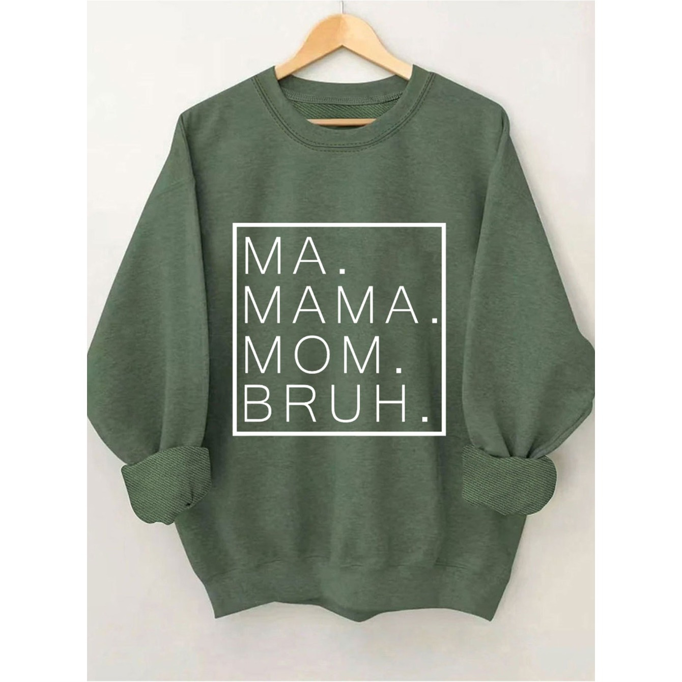 

Mama Letter Print Pullover Sweatshirt, Casual Long Sleeve Crew Neck Sweatshirt For Fall & Winter, Women's Clothing