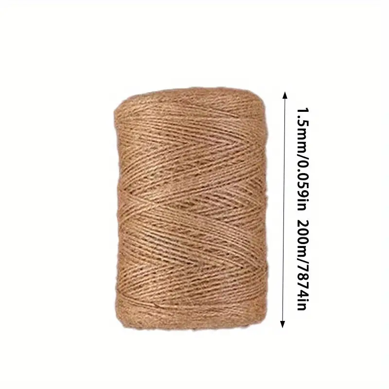 1pc 109 Yards Jute Rope, Jute Twine String, Hemp Cord For DIY Craft,  Artworks Decoration, Gift Wrapping